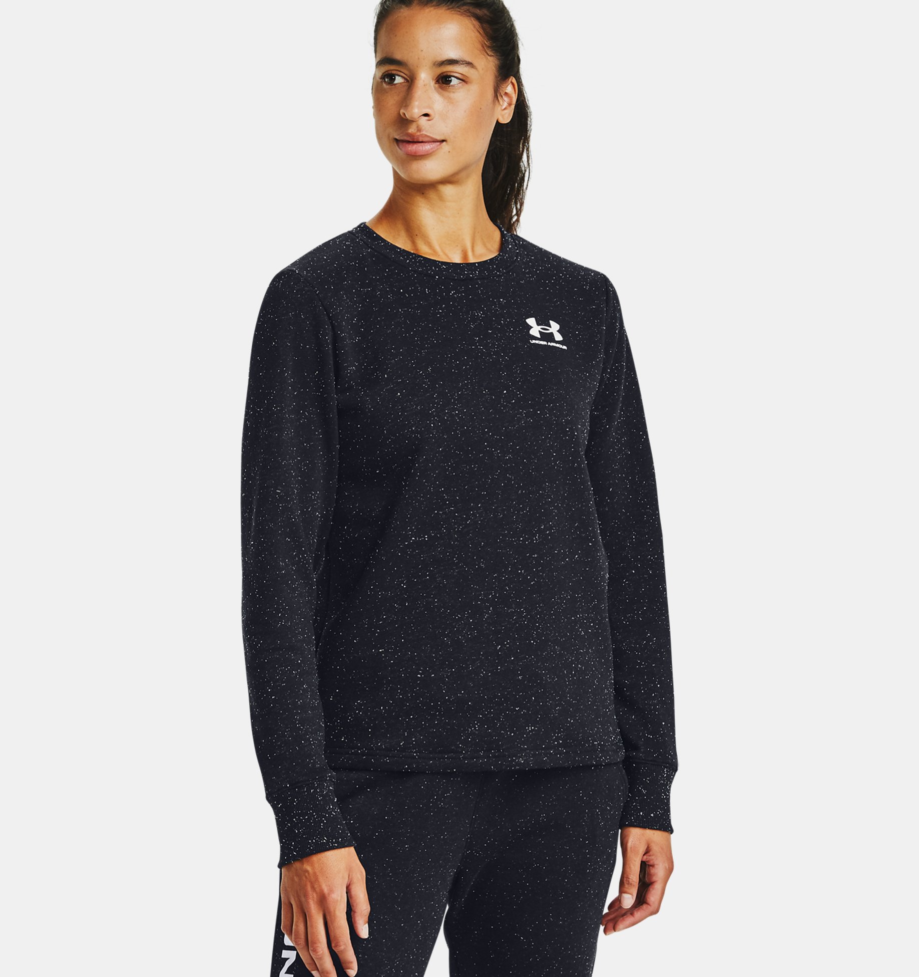 Under Armour Womens Rival Fleece Graphic Lc Crew 